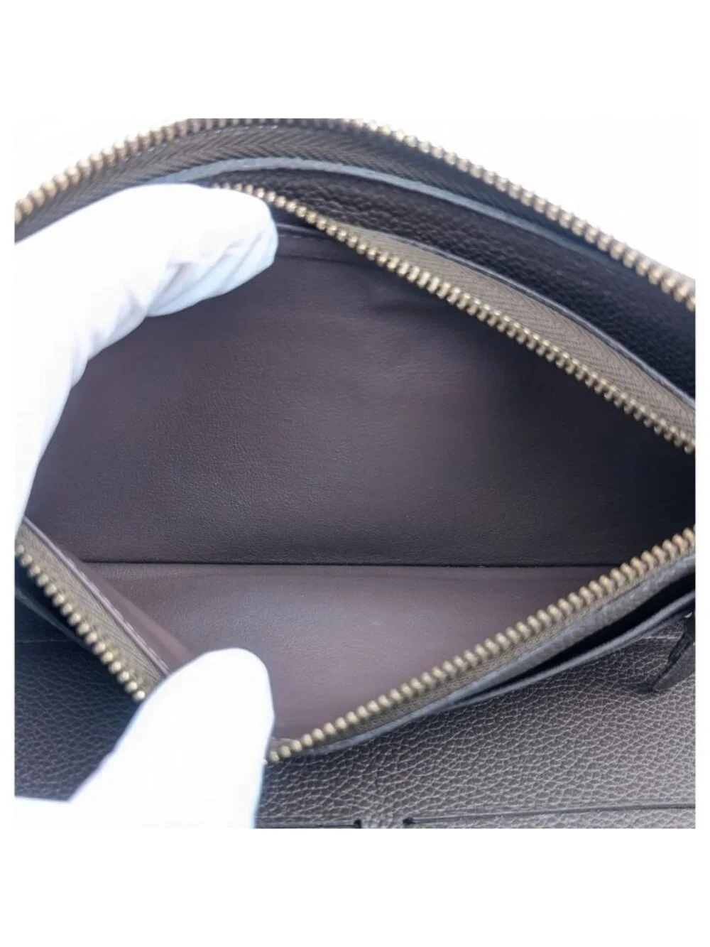 Louis Vuitton Zippy Organizer Monogram Empreinte Brown Wallet Zip Around Travel